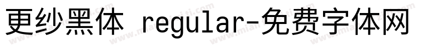 更纱黑体 regular字体转换